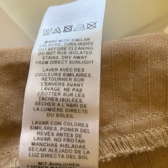 ASOS men’s Khaki Cargo pants with jogger hems Multiple pockets elasticized waist - Picture 10 of 11